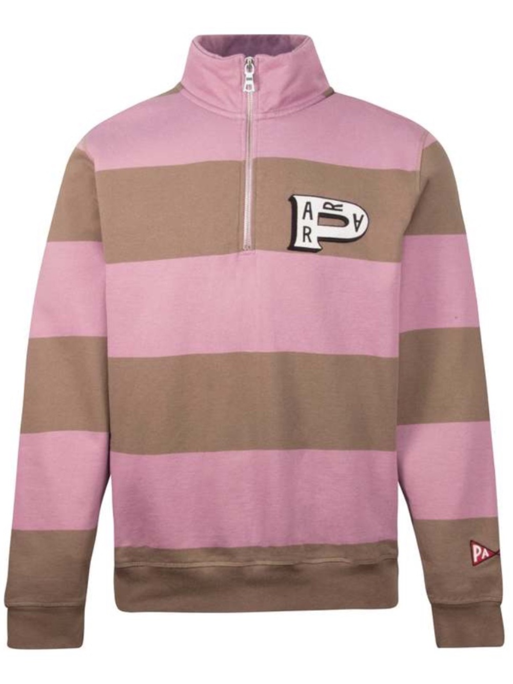 By Parra Worked P Striper Half Zip Sweatshirt - Lavender